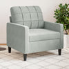 vidaXL Sillón de terciopelo gris claro 60 cm