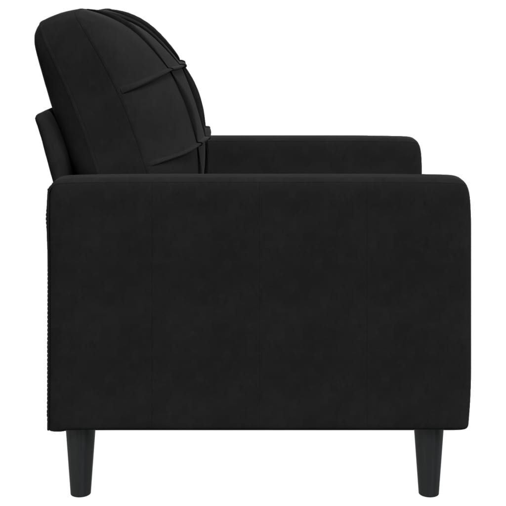 vidaXL Sillón de terciopelo negro 60 cm