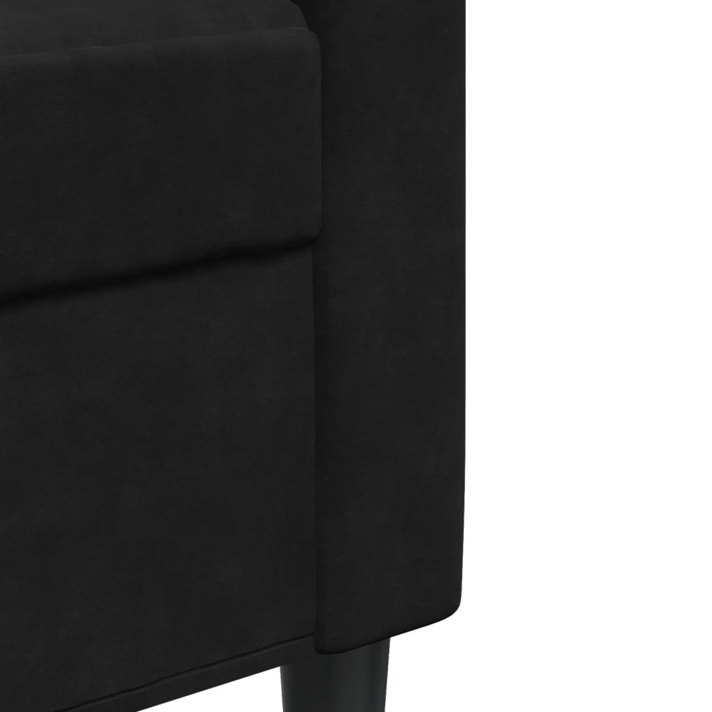 vidaXL Sillón de terciopelo negro 60 cm