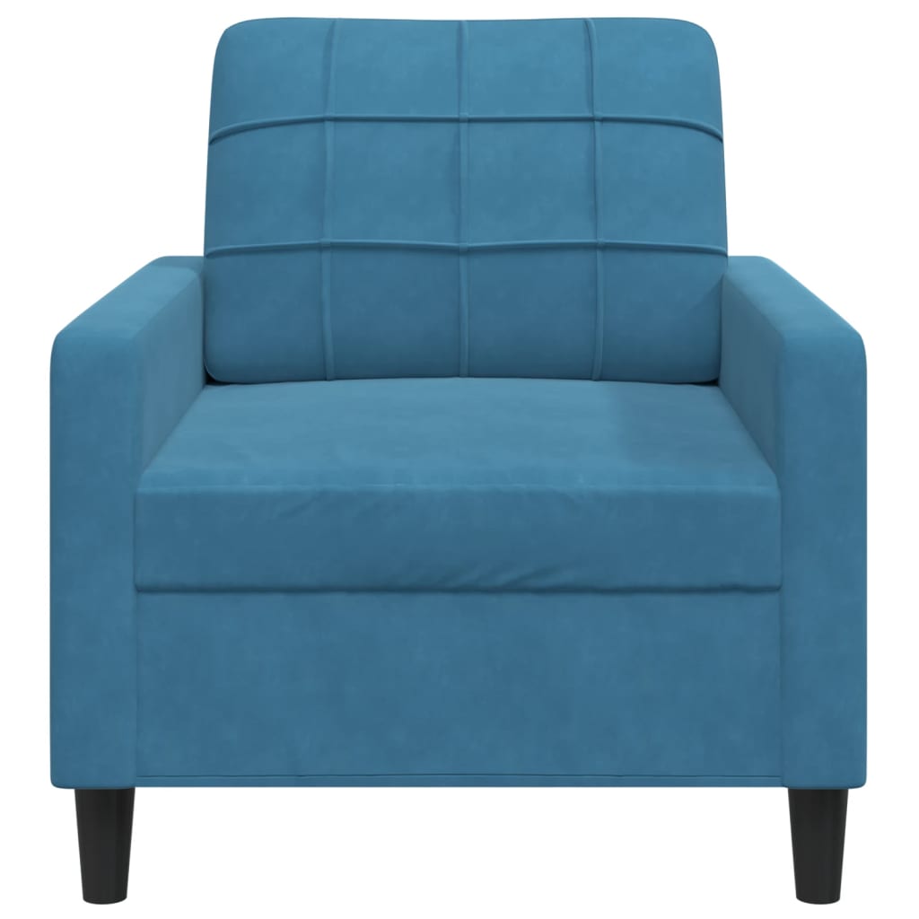 vidaXL Sillón de terciopelo azul 60 cm