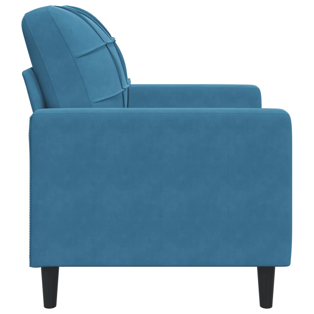 vidaXL Sillón de terciopelo azul 60 cm