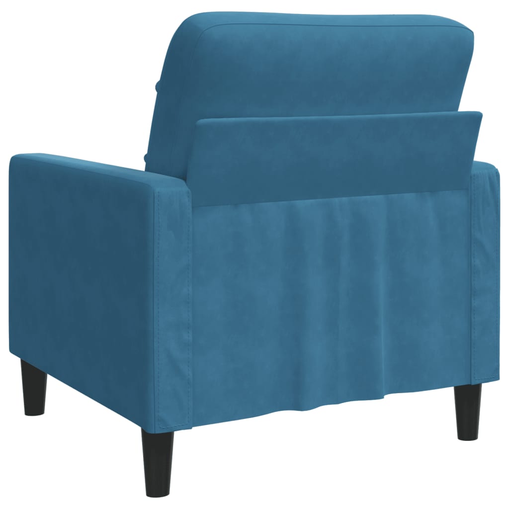 vidaXL Sillón de terciopelo azul 60 cm