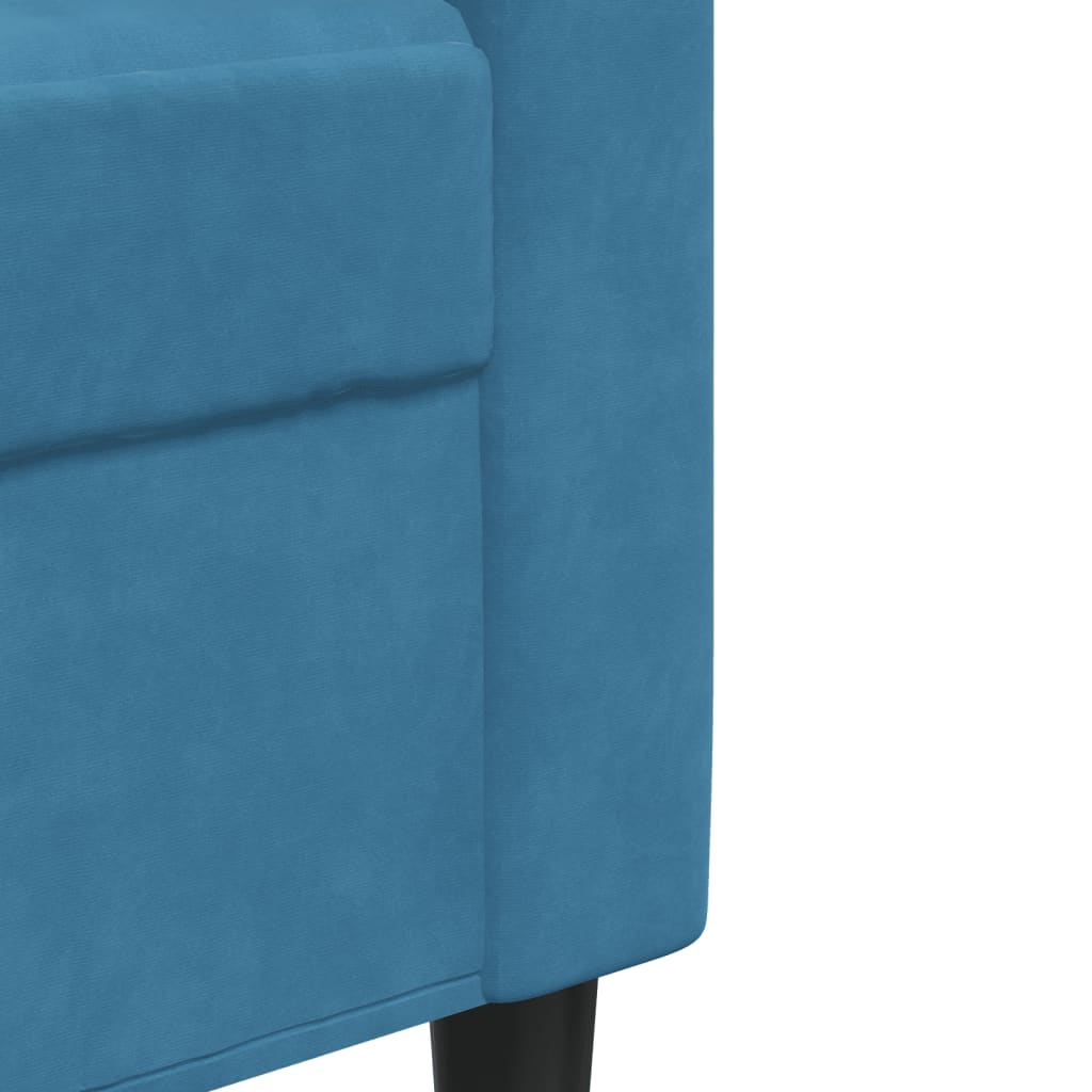 vidaXL Sillón de terciopelo azul 60 cm