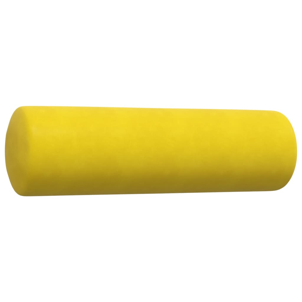 vidaXL Juego de sofás con cojines 2 piezas terciopelo amarillo