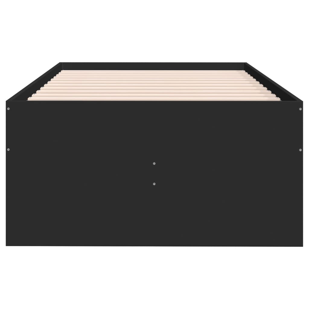 vidaXL Tumbona con cajones madera de ingeniería negro 100x200 cm