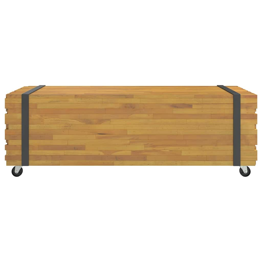 vidaXL Mesa de centro madera maciza de teca 110x45x35 cm