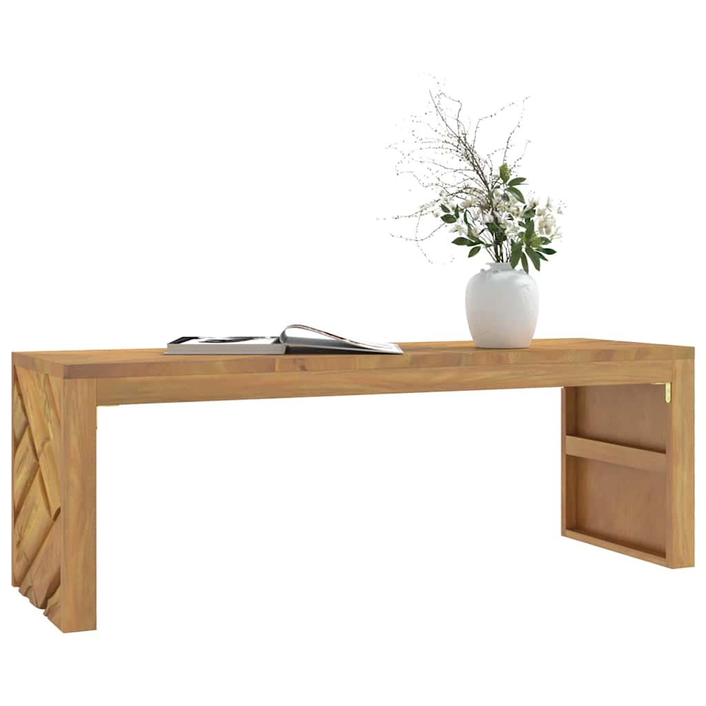 vidaXL Mesa de centro madera maciza de teca 110x35x38 cm