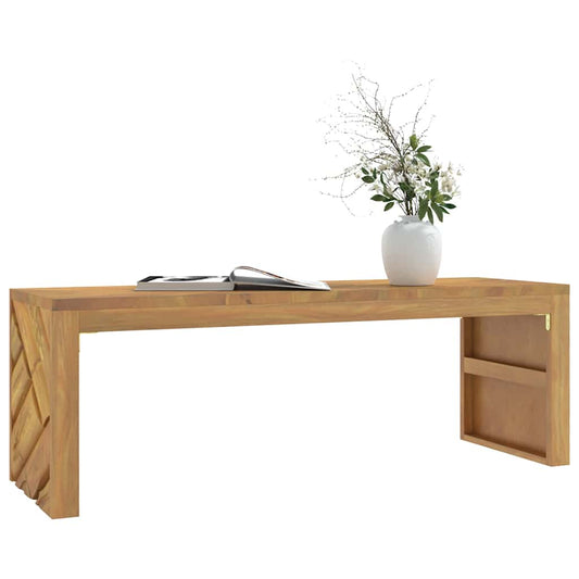 vidaXL Mesa de centro madera maciza de teca 110x35x38 cm