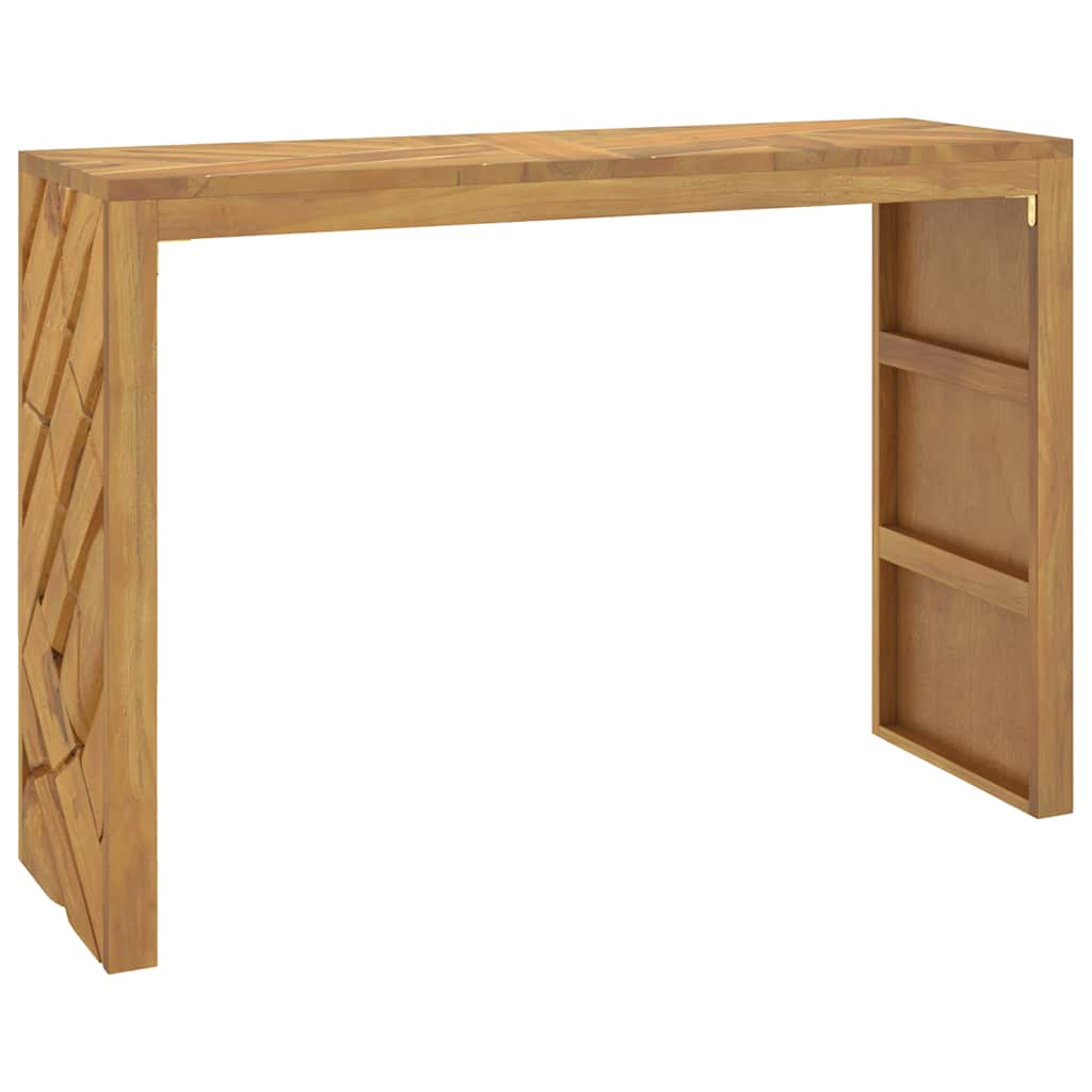 vidaXL Mesa consola madera maciza de teca 110x35x75 cm