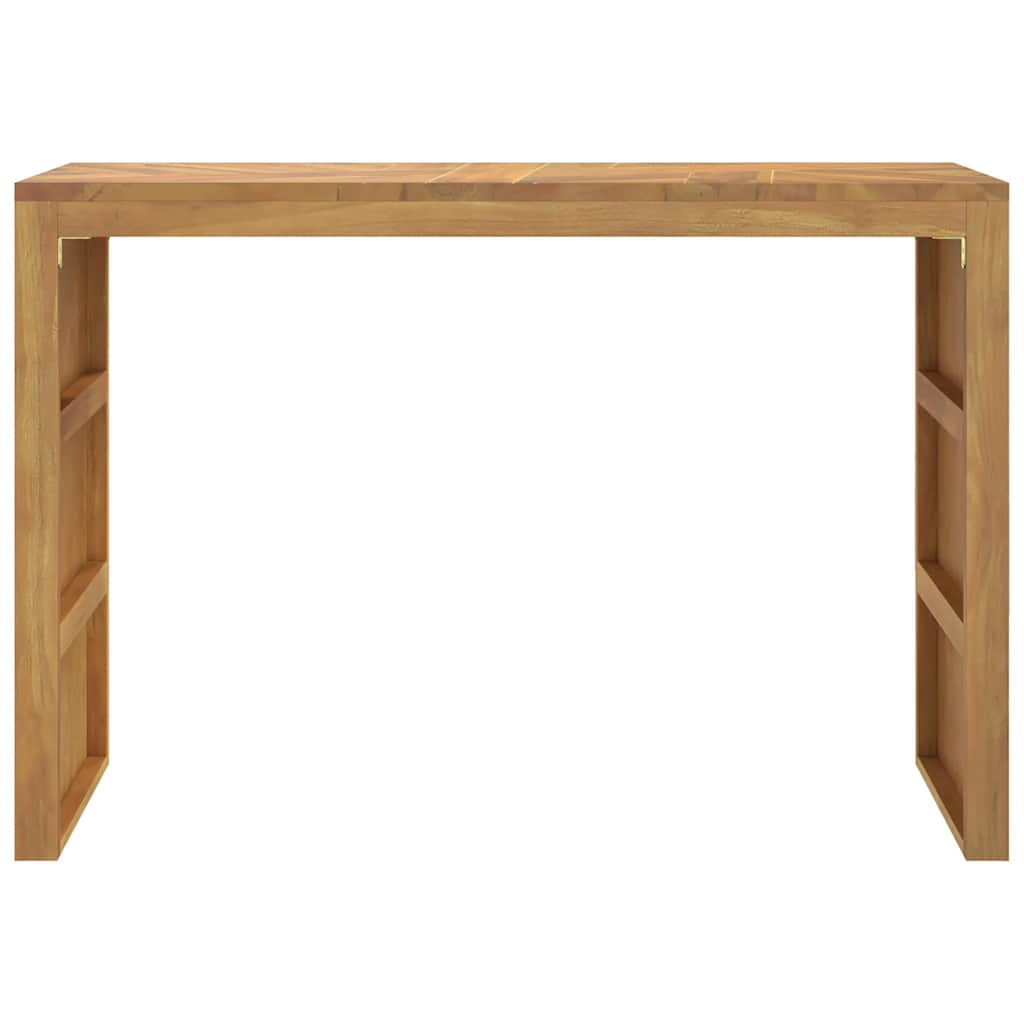 vidaXL Mesa consola madera maciza de teca 110x35x75 cm