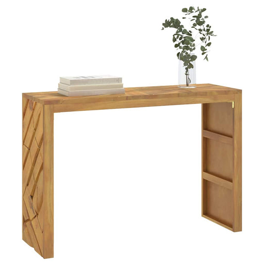 vidaXL Mesa consola madera maciza de teca 110x35x75 cm