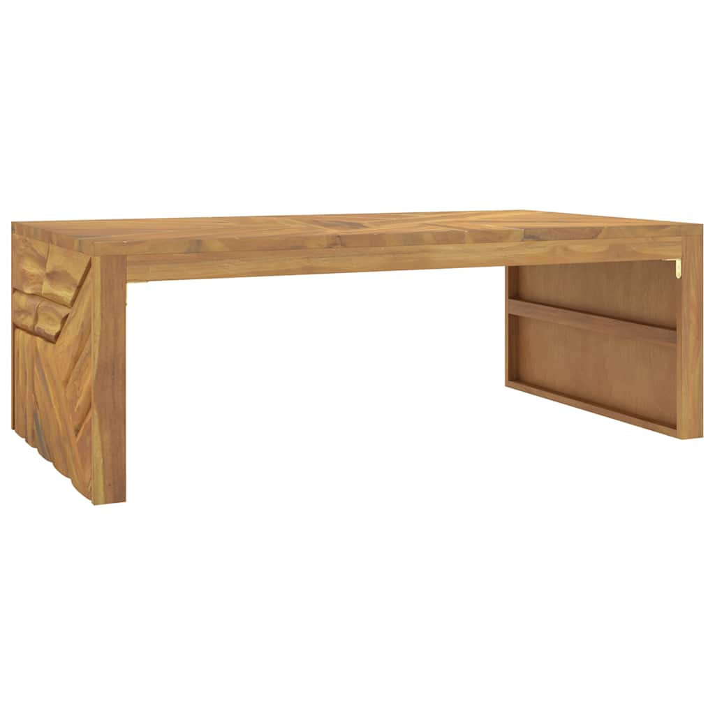 vidaXL Mesa de centro madera maciza de teca 110x60x38 cm