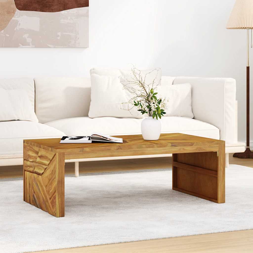 vidaXL Mesa de centro madera maciza de teca 110x60x38 cm