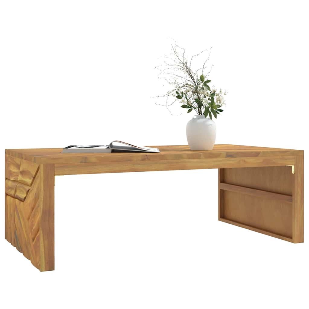 vidaXL Mesa de centro madera maciza de teca 110x60x38 cm