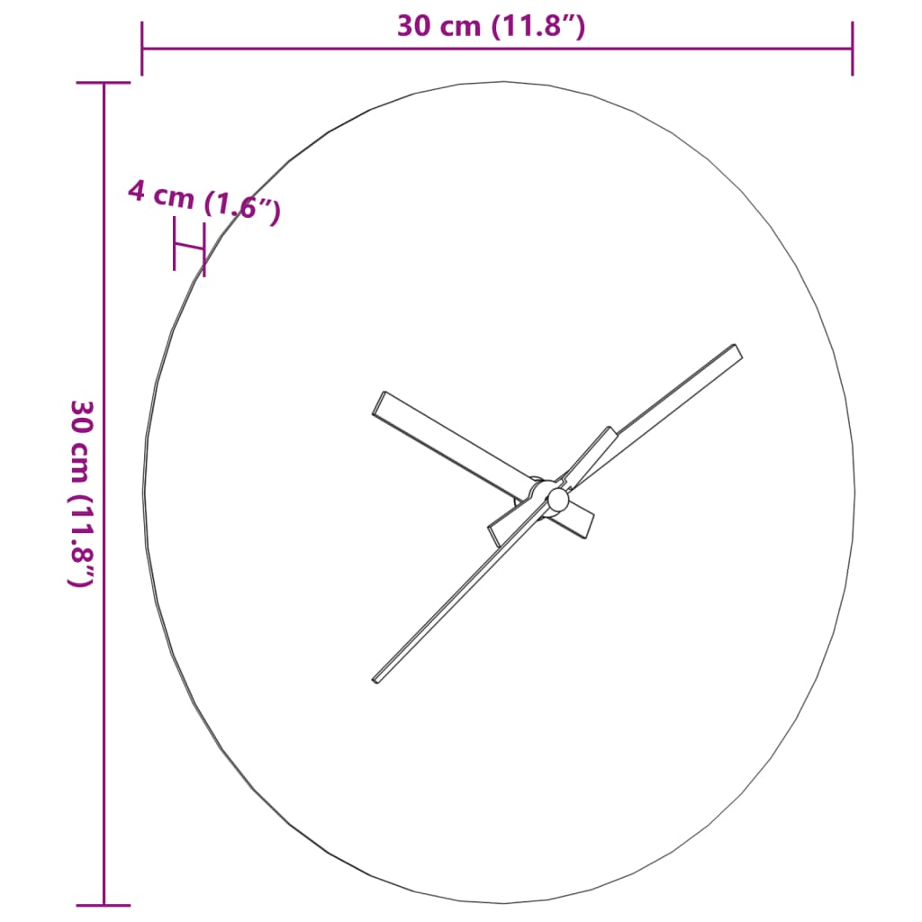 vidaXL Reloj de pared con escalas y agujas luminosas marrón Ø30 cm