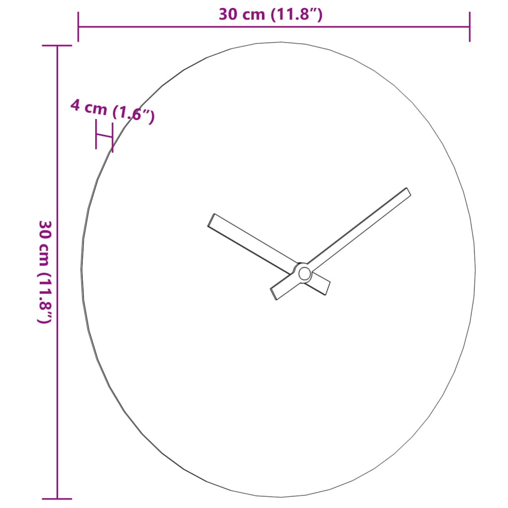 vidaXL Reloj de pared de madera de ingeniería amarillo y negro Ø30 cm