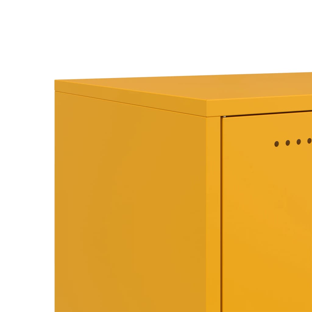 vidaXL Mueble de TV de acero amarillo mostaza 100,5x39x43,5 cm