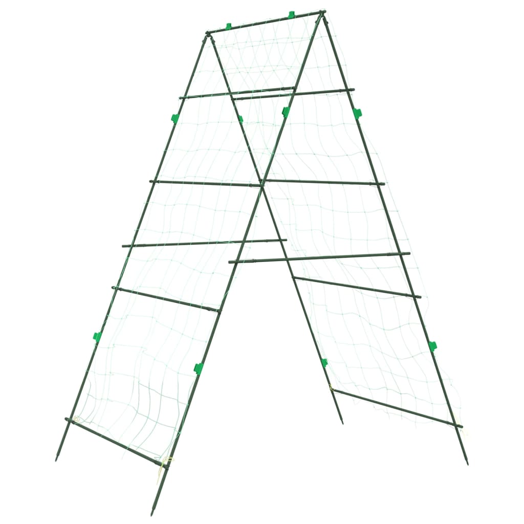 vidaXL Enrejado jardín plantas trepadoras marco A acero 99x90x175,5 cm