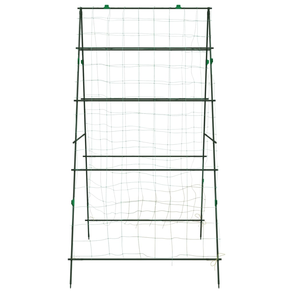 vidaXL Enrejado jardín plantas trepadoras marco A acero 99x90x175,5 cm