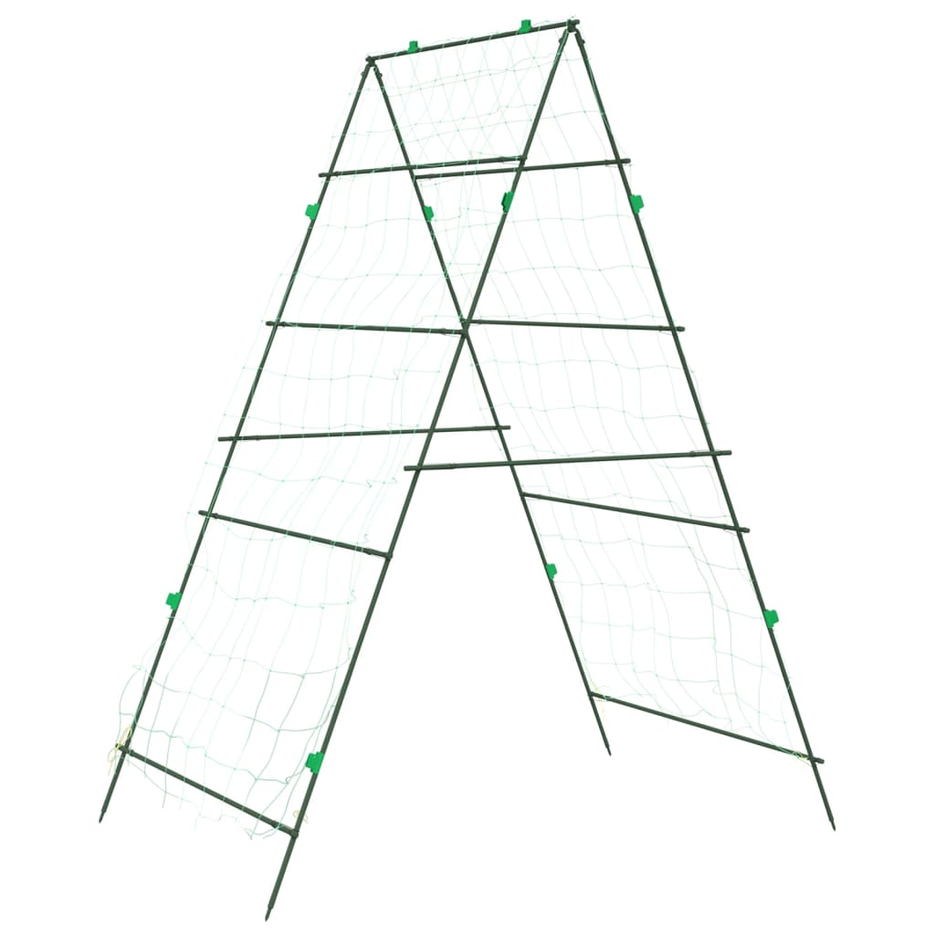 vidaXL Enrejado jardín plantas trepadoras marco A acero 99x90x175,5 cm