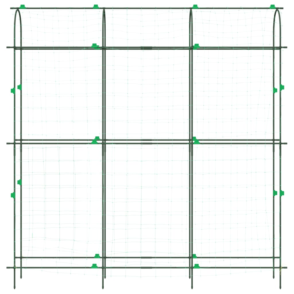 vidaXL Enrejado jardín plantas trepadoras forma U acero 181x31x182,5cm