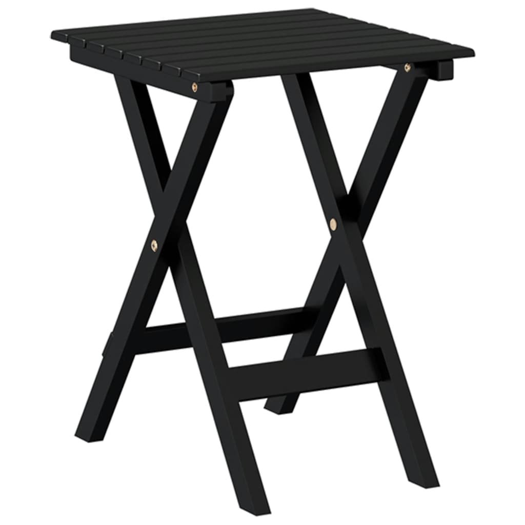 vidaXL Silla mecedora con mesa plegable madera maciza de álamo negro