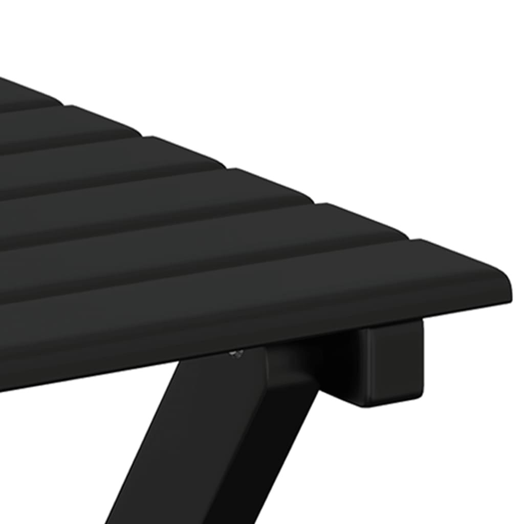 vidaXL Silla mecedora con mesa plegable madera maciza de álamo negro