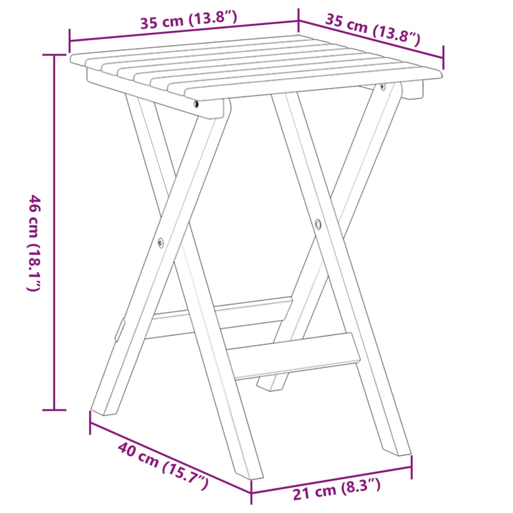 vidaXL Silla mecedora con mesa plegable madera maciza de álamo marrón