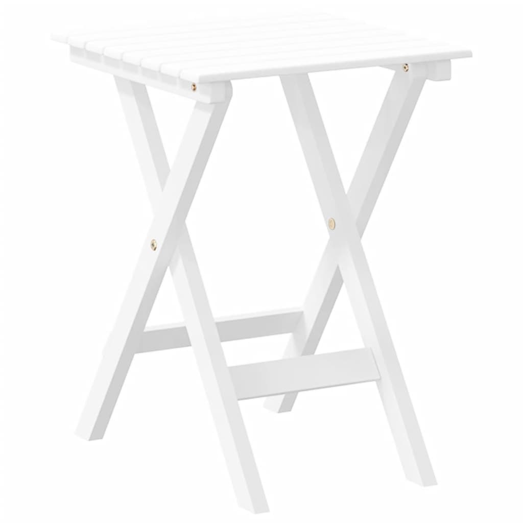 vidaXL Silla mecedora con mesa plegable madera maciza de álamo blanco