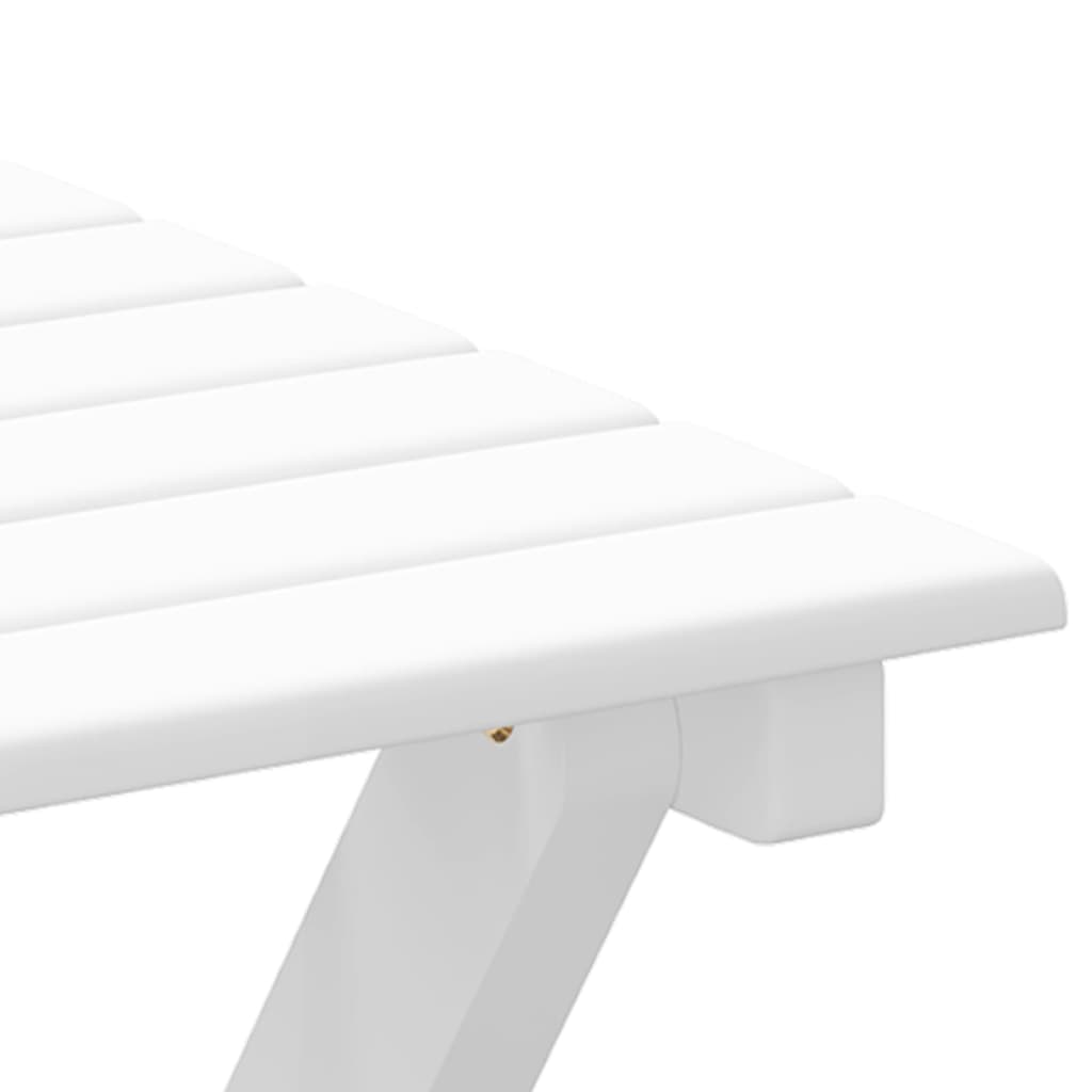 vidaXL Silla mecedora con mesa plegable madera maciza de álamo blanco