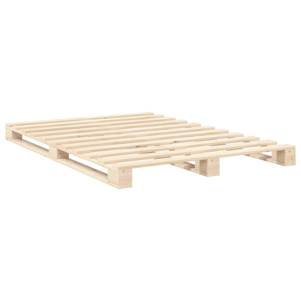 vidaXL Estructura de cama con cabecero madera maciza pino 160x200 cm