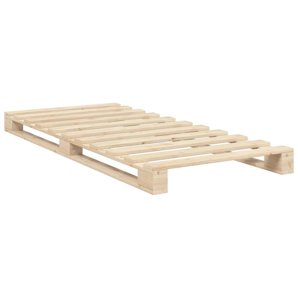 vidaXL Estructura de cama con cabecero madera maciza de pino 90x200 cm