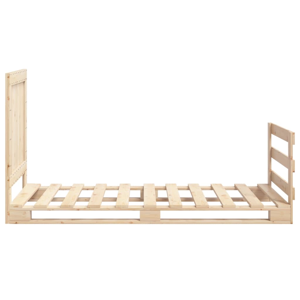 vidaXL Estructura de cama con cabecero madera maciza de pino 90x200 cm