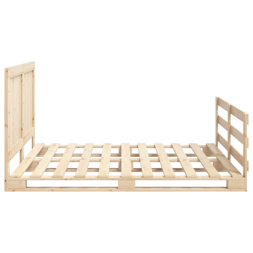 vidaXL Estructura de cama con cabecero madera maciza de pino 200x200cm