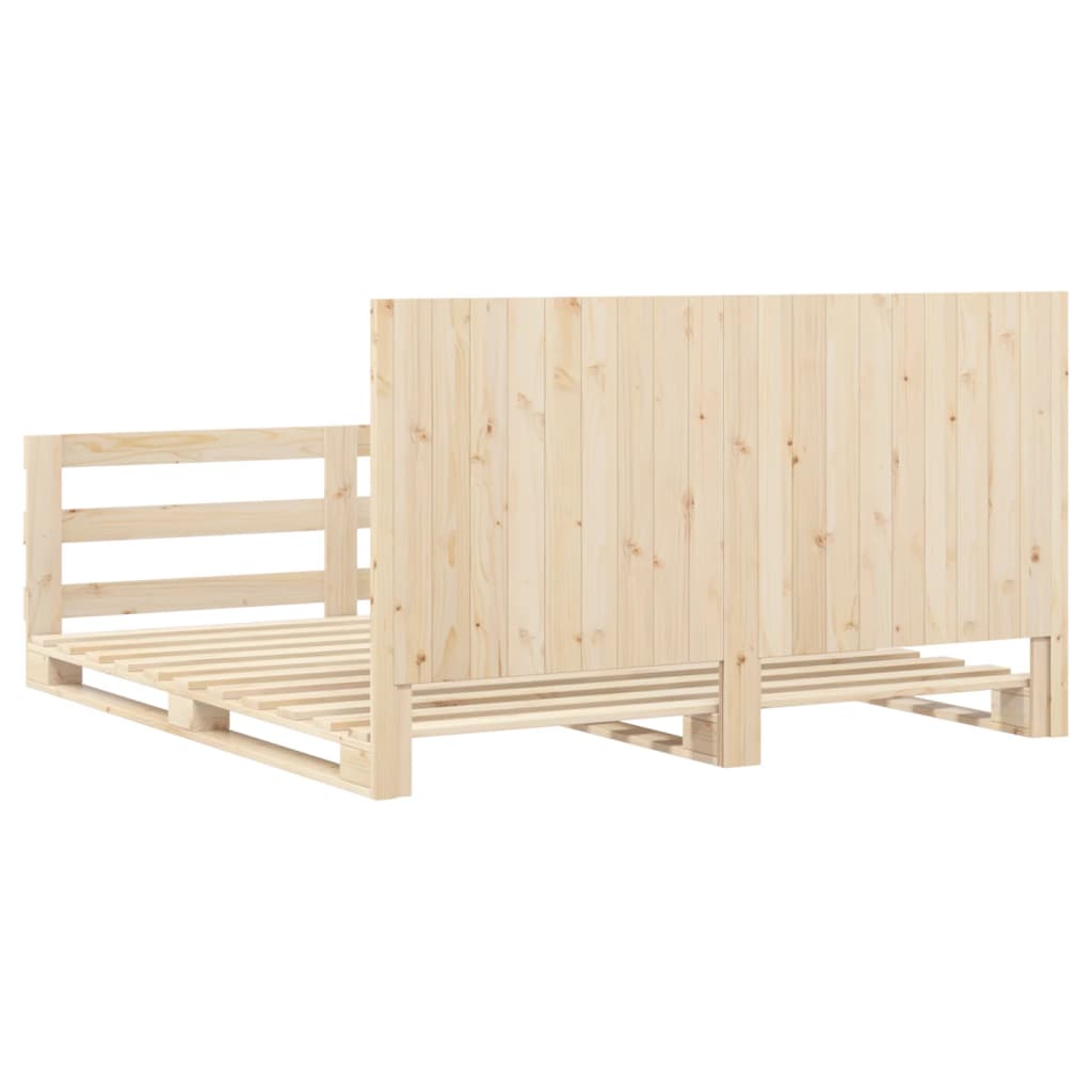 vidaXL Estructura de cama con cabecero madera maciza de pino 200x200cm