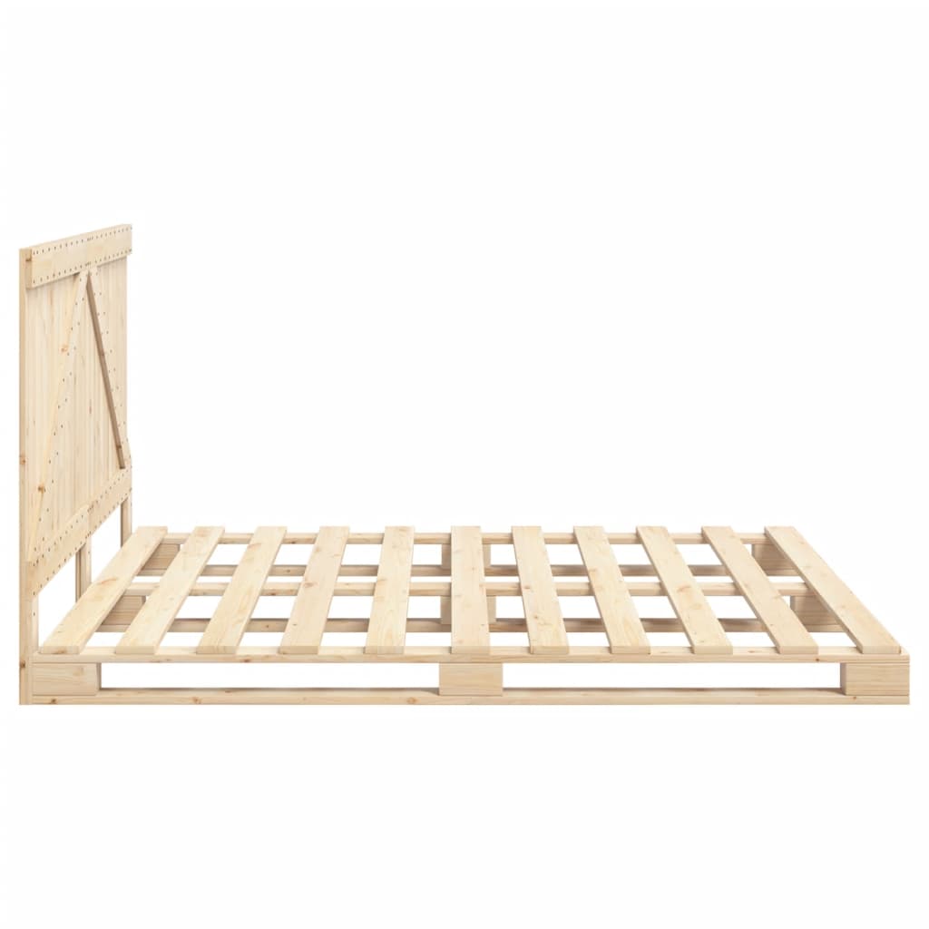 vidaXL Estructura de cama con cabecero madera maciza de pino 200x200cm