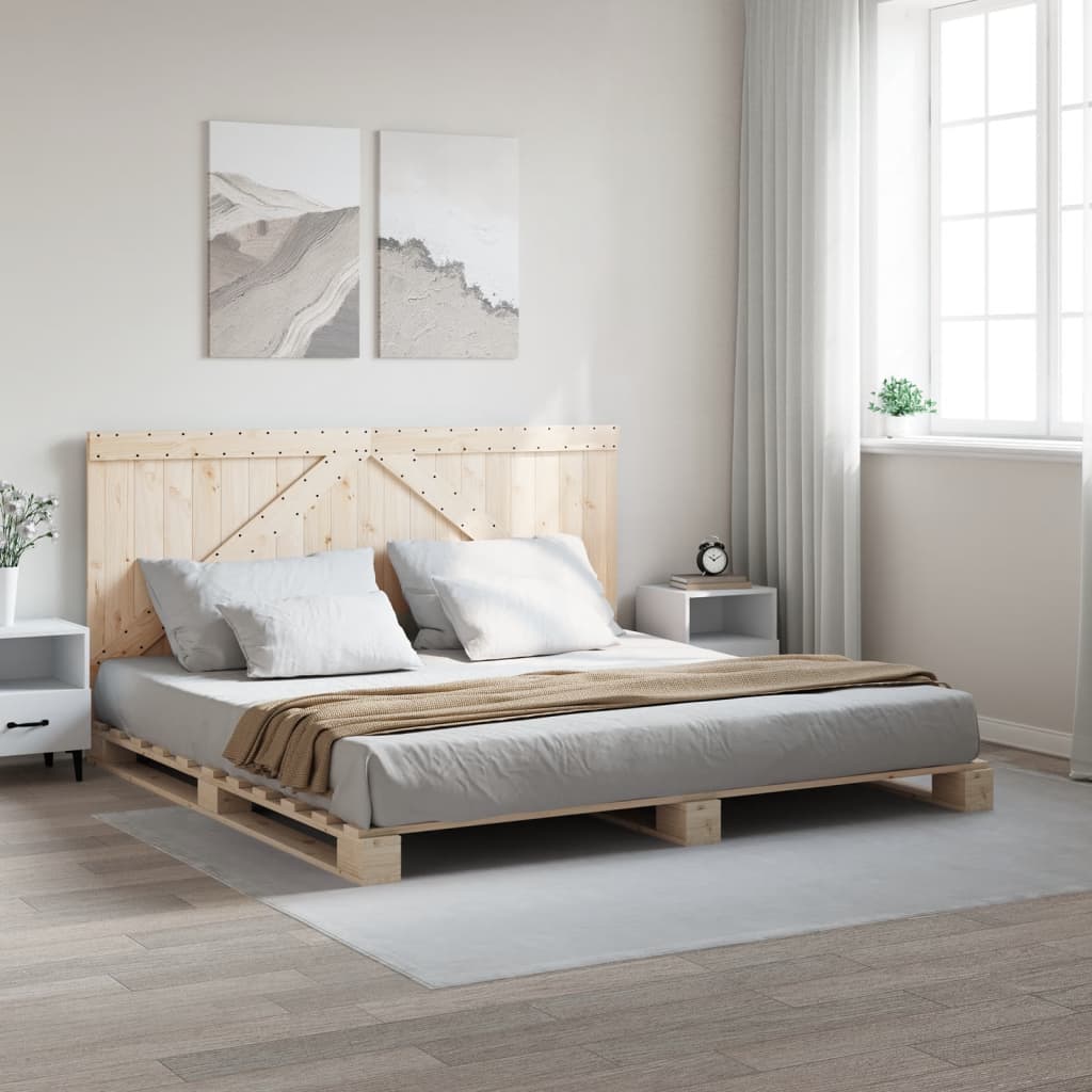 vidaXL Estructura de cama con cabecero madera maciza de pino 200x200cm