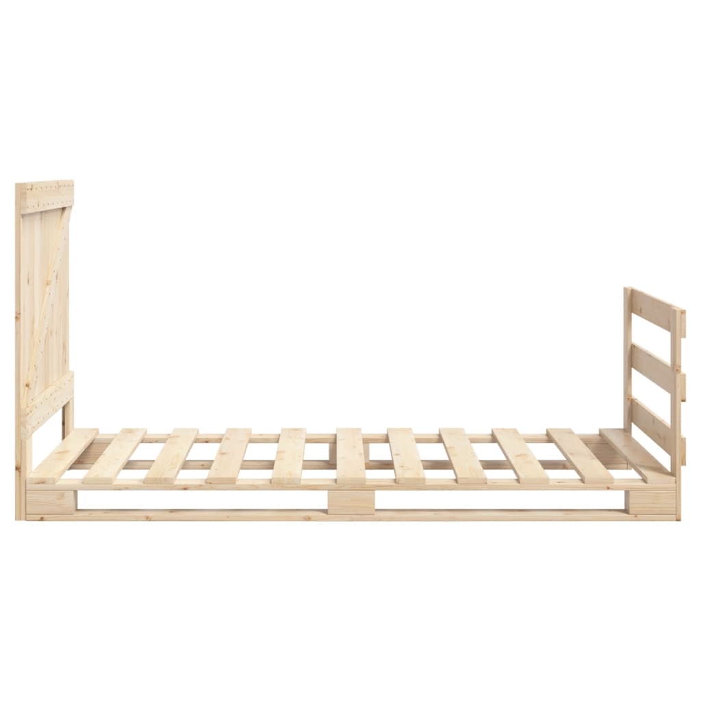 vidaXL Estructura de cama con cabecero madera maciza de pino 90x200 cm