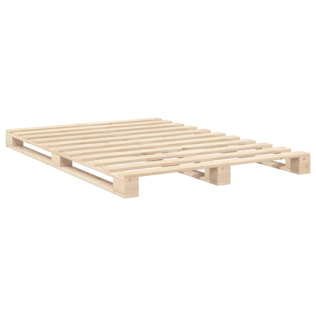 vidaXL Estructura de cama con cabecero madera maciza pino 160x200 cm