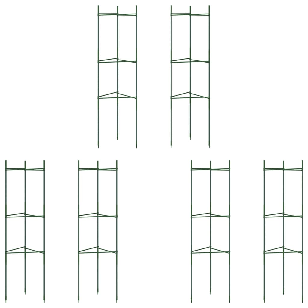 vidaXL Tutores para tomates 6 unidades acero y PP 116 cm