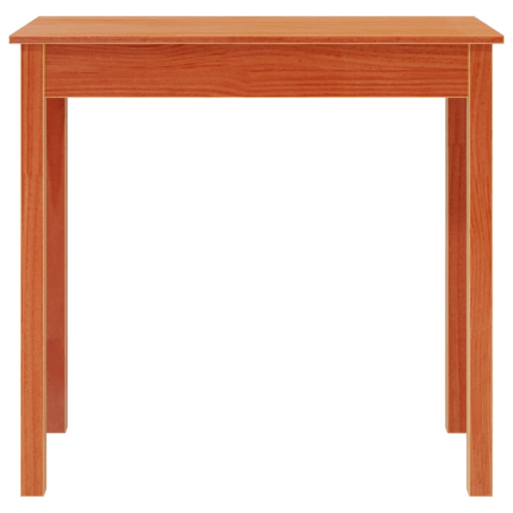 vidaXL Mesa consola de madera maciza de pino marrón cera 80x40x75 cm