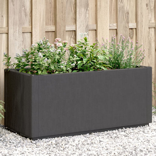 vidaXL Jardinera PP gris oscuro 80x36x35 cm