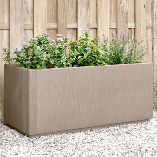 vidaXL Jardinera PP marrón claro 80x36x35 cm