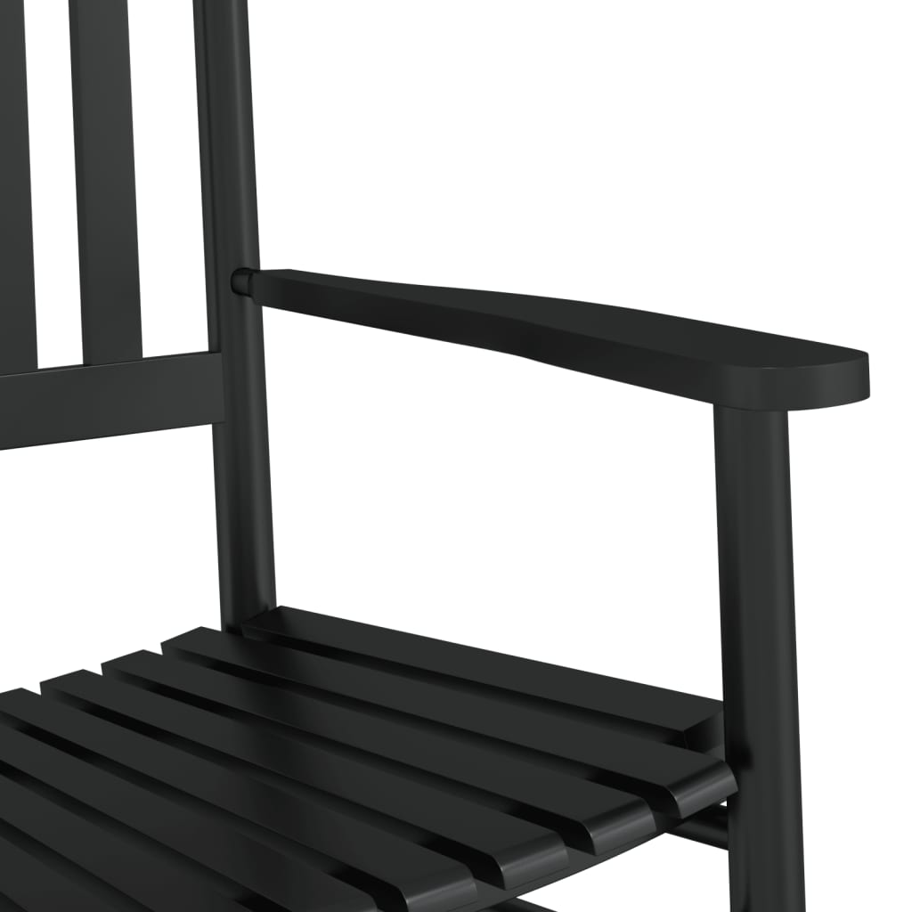 vidaXL Mecedora con asiento curvo madera maciza de álamo negro