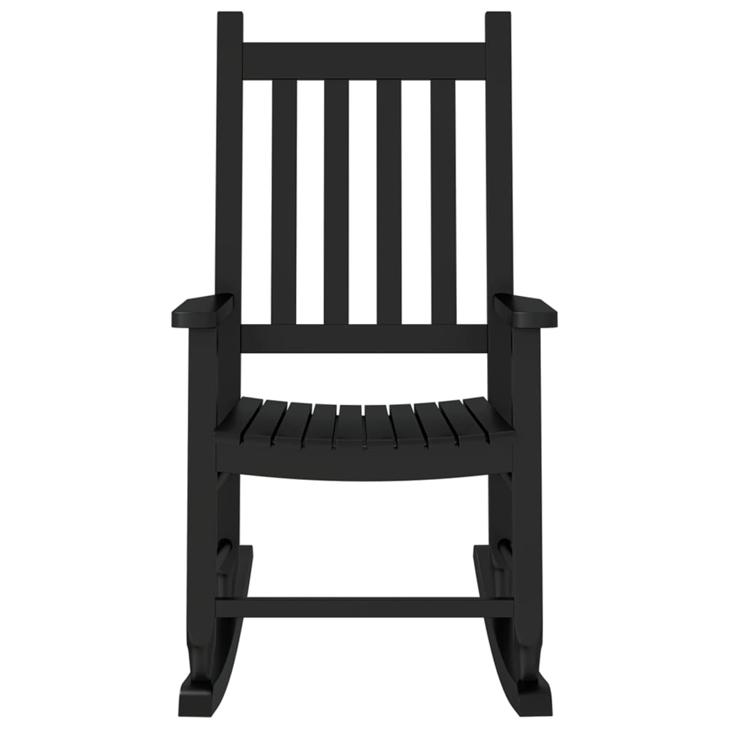 vidaXL Mecedora para niños madera maciza de álamo negro