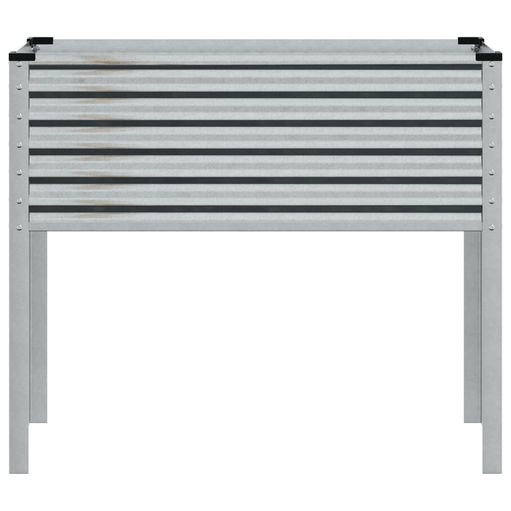 vidaXL Jardinera de acero galvanizado 100x41x90 cm