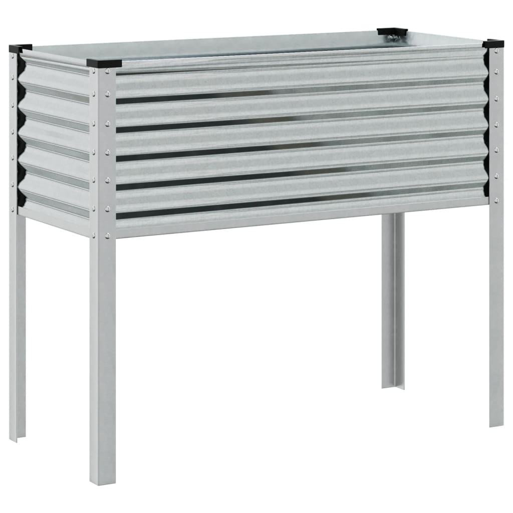 vidaXL Jardinera de acero galvanizado 100x41x90 cm