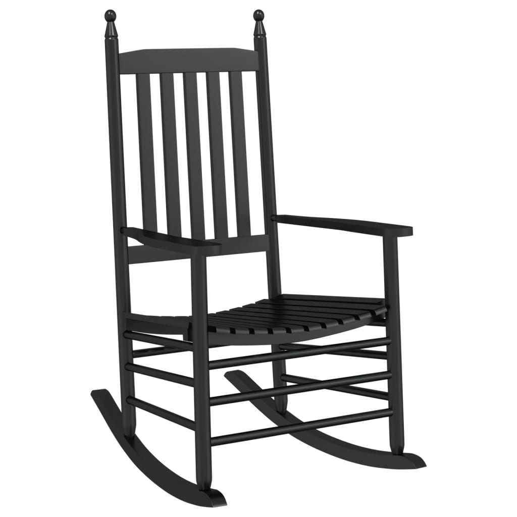 vidaXL Mecedoras con asiento curvo 2 uds madera álamo maciza negro