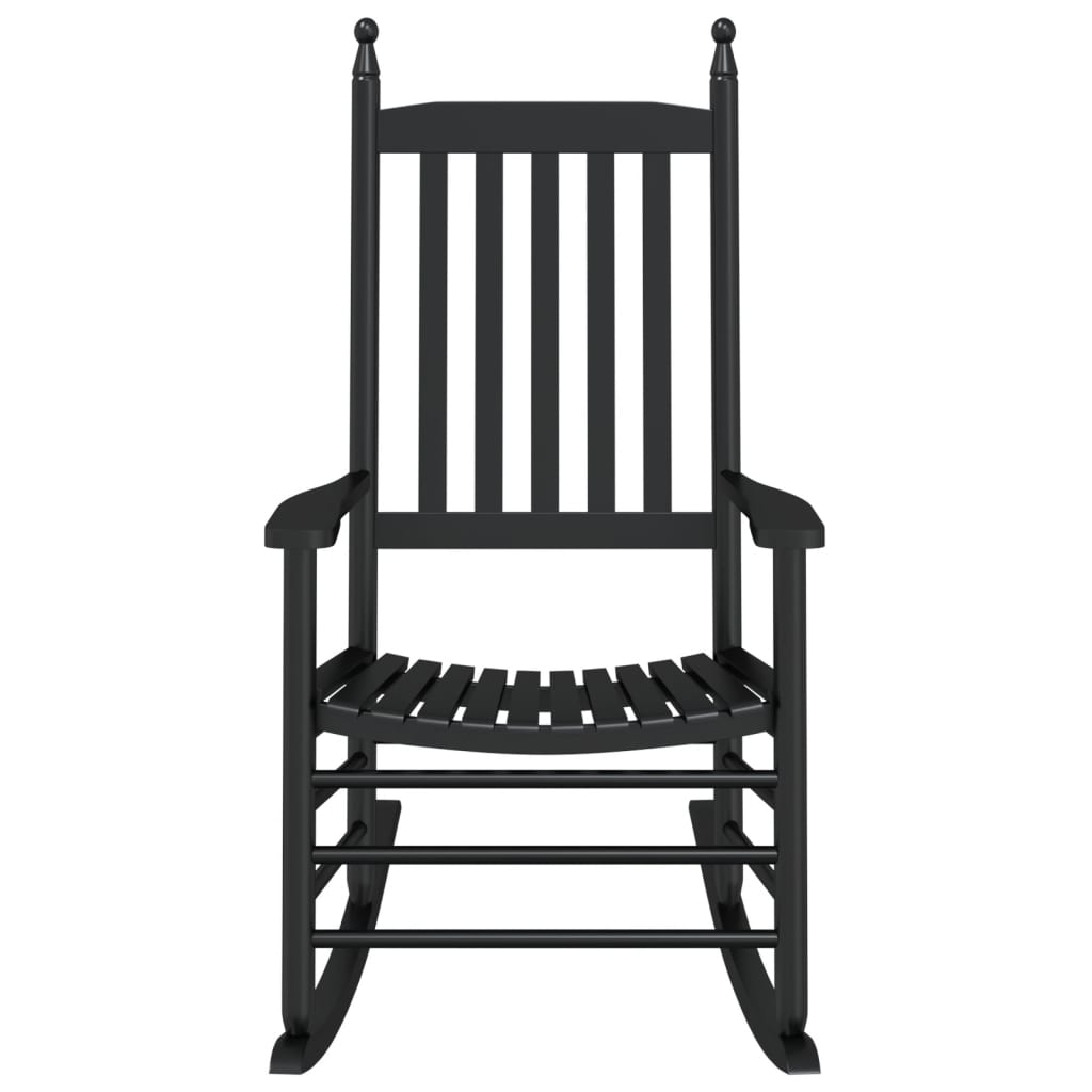 vidaXL Mecedoras con asiento curvo 2 uds madera álamo maciza negro