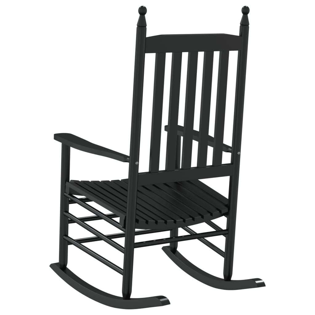 vidaXL Mecedoras con asiento curvo 2 uds madera álamo maciza negro